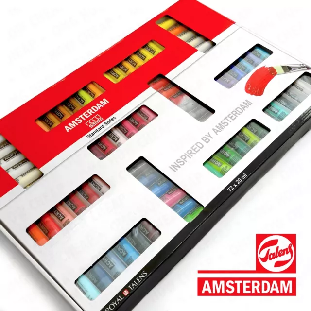 Royal Talens Full Range Amsterdam Standard Serie Acrylfarben 72 x 20ml Röhren 2