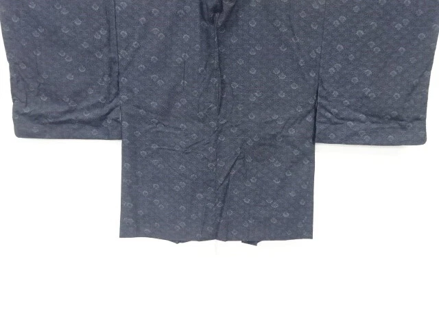 6629658: Japanese Kimono / Antique Haori / Tsumugi / Woven Kiku
