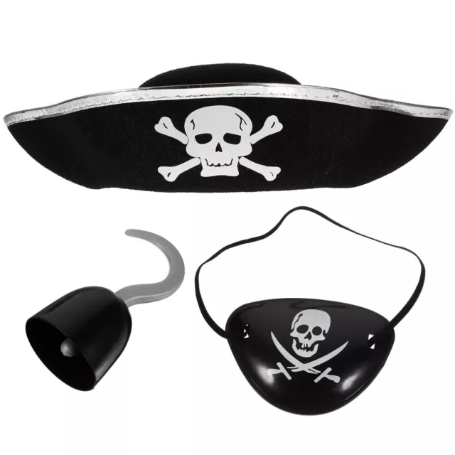 3 Pcs Kunststoff Halloween Piraten Spielzeug Kind Piratenkleid Piratenhaken