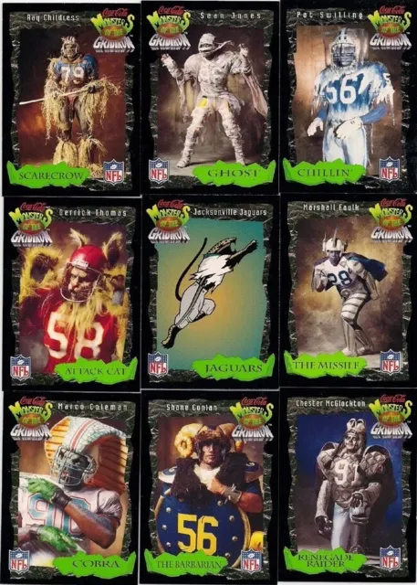 The Iconic 1994 Coca Cola Monsters Of The Gridiron Unopened Pack 3