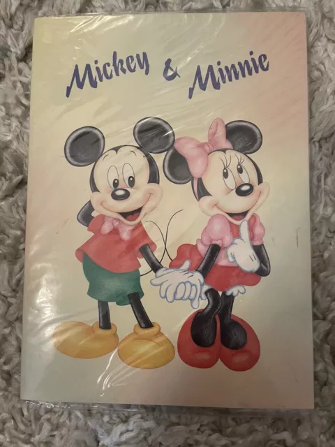 Vintage Walt Disney Mickey & Minnie Mouse Stationary Stickers Envelopes Bookmark