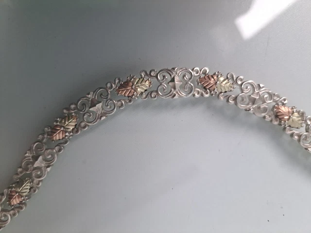 Bracelet Ancien En Argent Massif Et Or 18 Carats - Poinçon Argent Et Aigle - Occasion