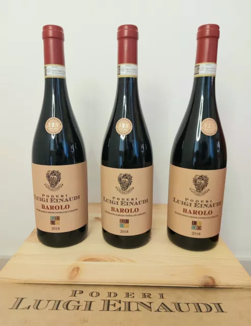 Vino "Barolo DOCG " 2018 PODERI LUIGI EINAUDI - 3 bottiglie 0,75 L. - vol. 14%