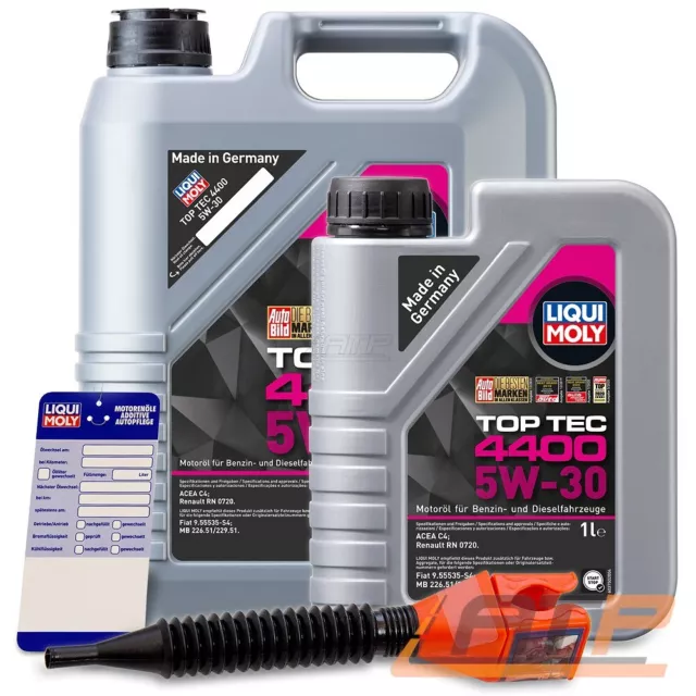 6 L Liter Liqui Moly Top Tec 4400 5W-30 Motor-Öl Motoren-Öl 50048102