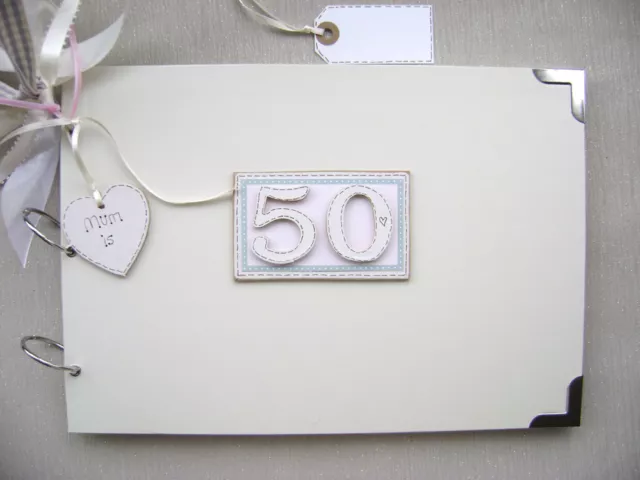 Personalised 50th Birthday Scrapbook Photo Album or Guest Book