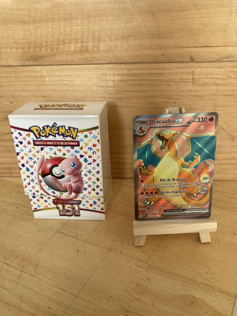 CARTE POKÉMON DRACAUFEU EX 183/165 Full Art Alt EV3,5 151 Neuve FR EUR