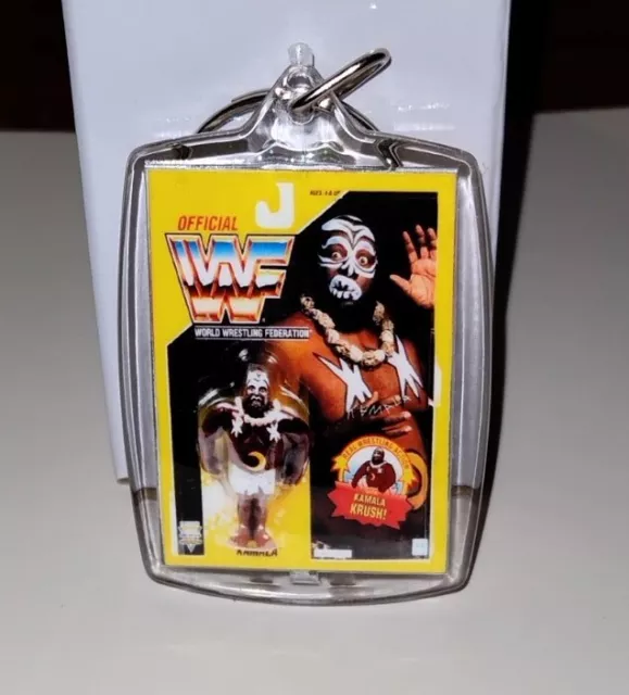 Hasbro WWF Kamala w/moon on belly MOC. CAS graded