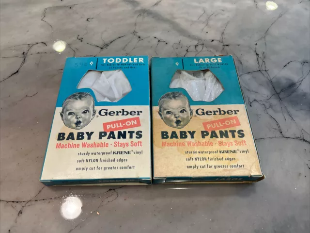 Vintage Gerber Vinyl Pants Pull on Baby New In Box Deadstock
