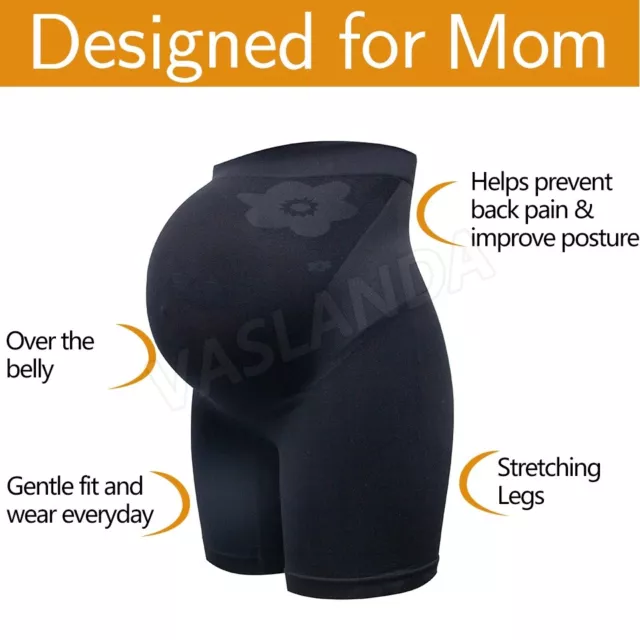 Women's Maternity Shapewear Shorts High Waist Pregnancy Underwear Belly Support 3