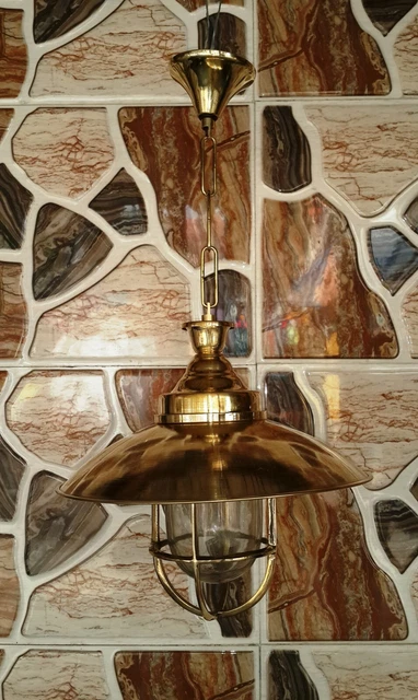 Decoración de interiores nuevo colgante de techo de latón luz con deflector lote de 10