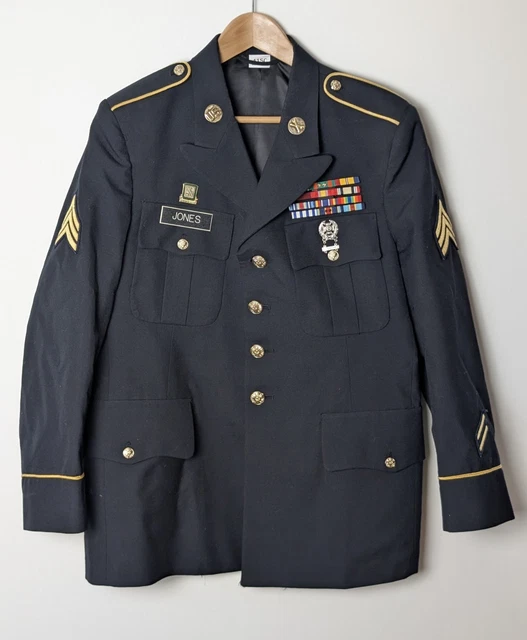 VINTAGE MARLOW WHITE US Army Officer Mess Dress Blue Jacket Armor Orange  Trim $120.00 - PicClick