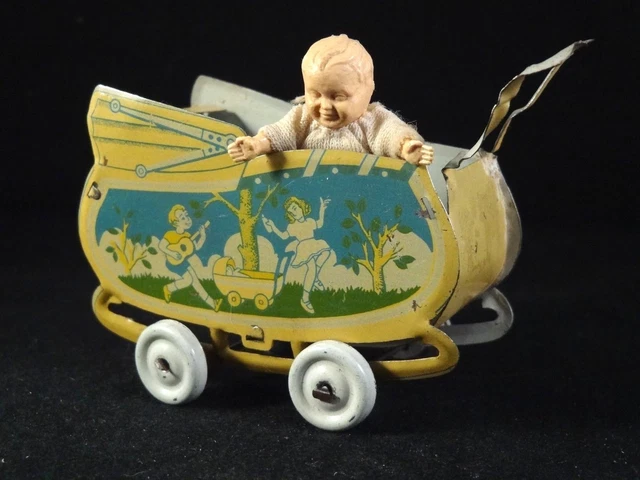 Ancien Landau Jouet Tôle – SFC Siro Ferrari, Italie 1920, RARE (occasion)