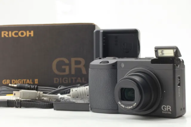 SH 1405 [MINT In Box] Ricoh GR Digital II 10.1MP Black Compact Camera From JAPAN