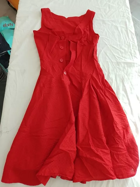 Ladies Dress Boutique By Jaeger Size 8 Sleeveless Red 26122
