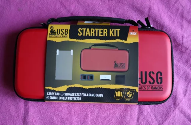 Starter Kit pour Nintendo Switch avec Sacoche de Rangement/Film d'écran