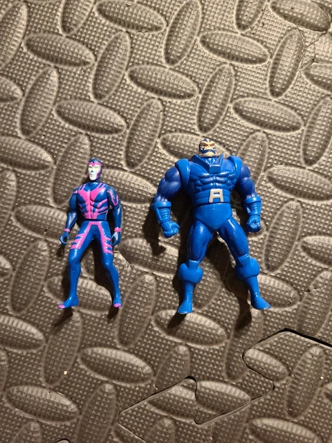 1994 ToyBiz X-Men Steel Mutants Die Cast APOCALYPSE VS ARCHANGEL - Poseable