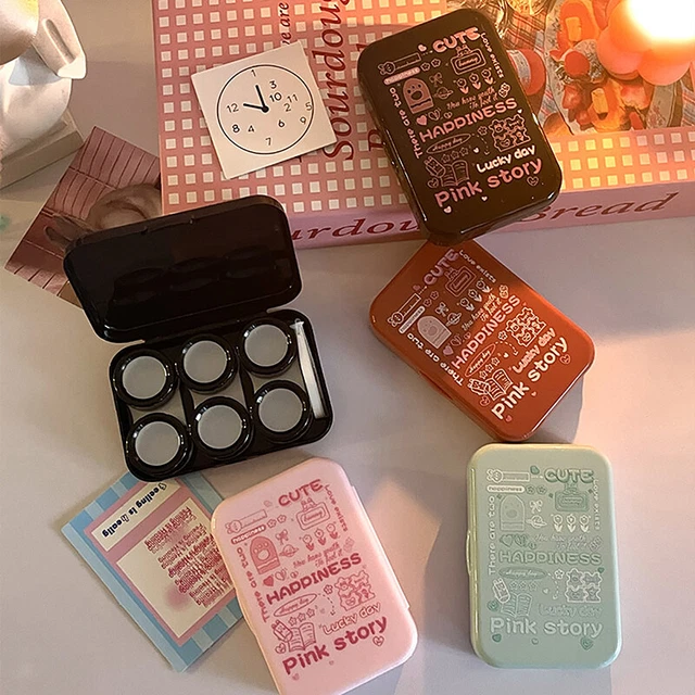 Travel Kit Pocket Mini Contact Lens Case Travel Kit Easy Carry Mirror Lenses  Wa