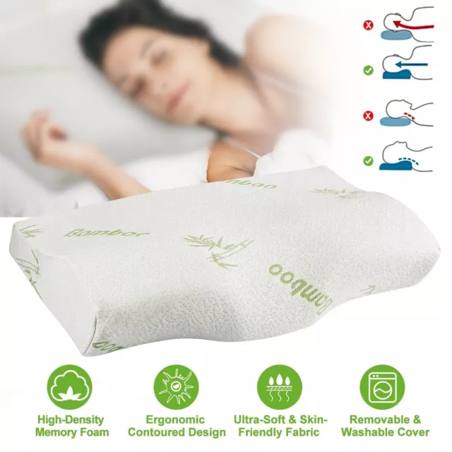 Contour Memory Foam Sleeping Pillow Orthopedic Neck Shoulder Pain Relief Support