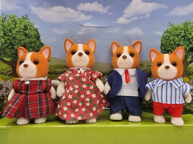 SYLVANIAN FAMILIES 5509 Famiglia Corgi – Set Di 4 Figure, Collezione 09/2020 – Giocattolo Per Bambole