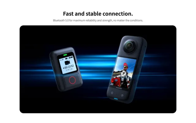 Telecomando azione GPS Bluetooth 5.0 impermeabile per fotocamera Insta360 X3/ONE RS/ONE R/ 8