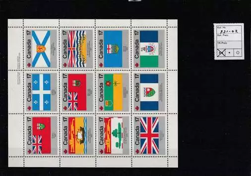 Canada postfris 1979 MNH sheet 731-742 - Vlaggen / Flags