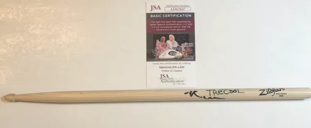 Tre Cool Signed Autographed Drum Stick Green Day Band Drummer Zildjian Jsa Coa