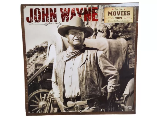 John Wayne In The Movies 2021 Official 16-Month Calendar