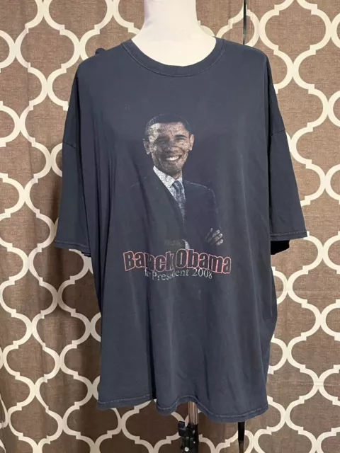 Barack Obama For President T-shirt 2008 Y2K Democrat Politics Adult Size 3XL