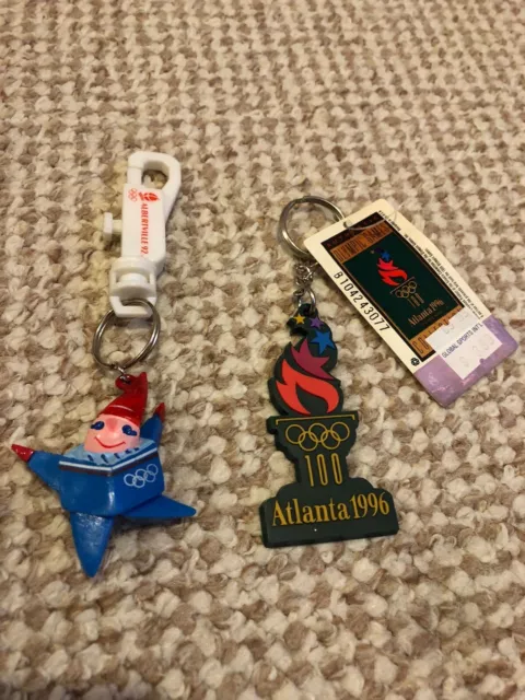 Albertville 1992 and Atlanta 1996 Olympic Key Rings