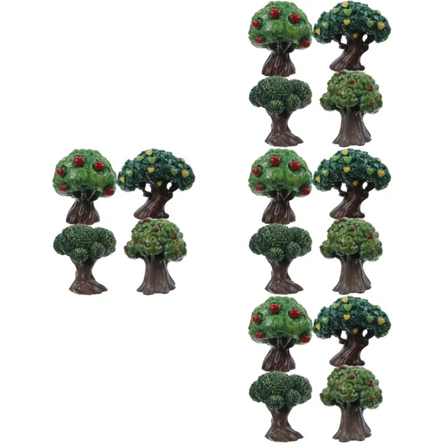 16 PCs Simulation Miniaturharzbaumharz Fruchtbaum Ornament Mini Garten Layout