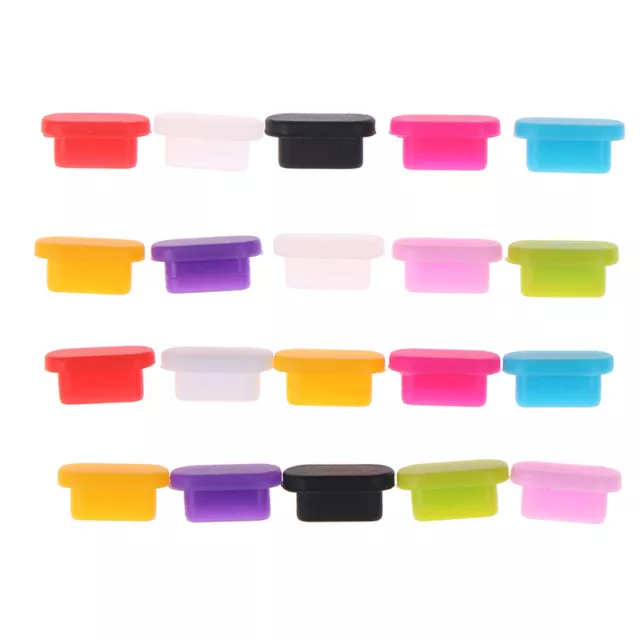 5Pcs colorful silicone anti dust cover stopper dustproof type-c dust plug,