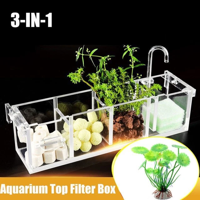 Water Purifier Transparent Acrylic Aquarium Filter External Hanging Fish Tank