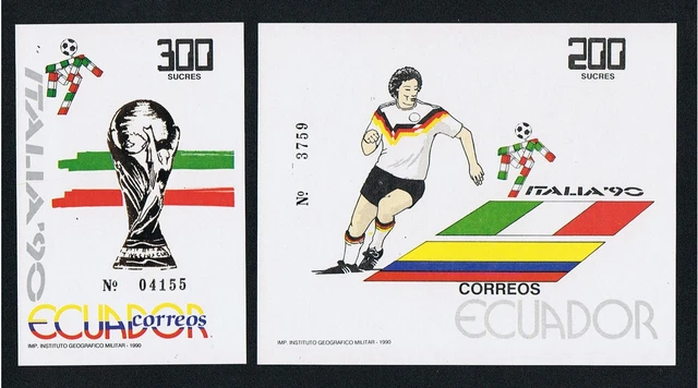 Ecuador Leaf Block 95/96 1990 World Cup Football MNH
