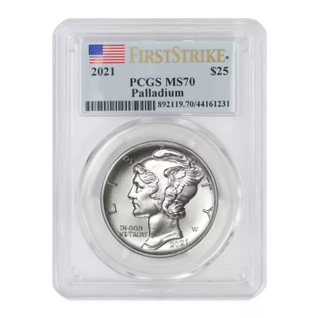 2021 $25 American Palladium Eagle PCGS MS70 First Strike graded 1oz coin .9995