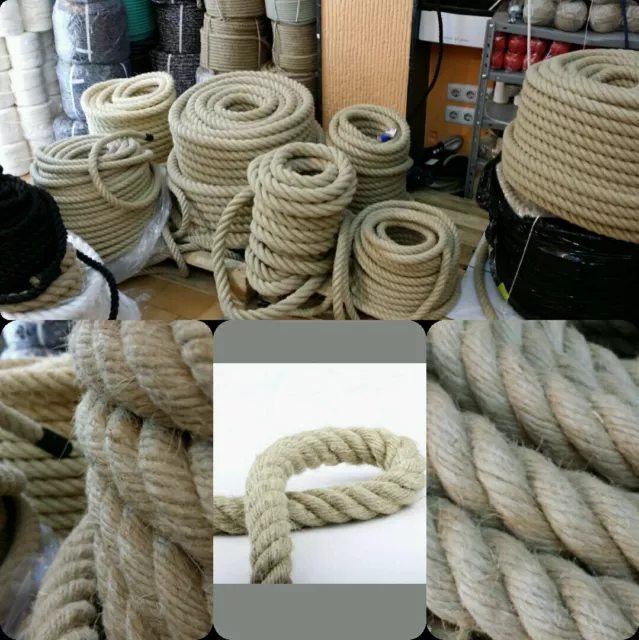 Cordage Corde Tressée Chanvre 20mm (2 CM) Se Vend Par Mètres Grosse Sparte Sisal