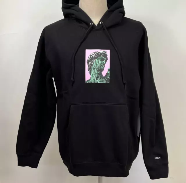 Obey Men's Box Hoodie Sweatshirt Rome Black Size M NWT Shepard Fairey