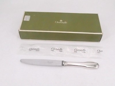 Christofle Couteau à entremets CHRISTOFLE modèle CLUNY AIR FRANCE métal argenté 19,5cm 