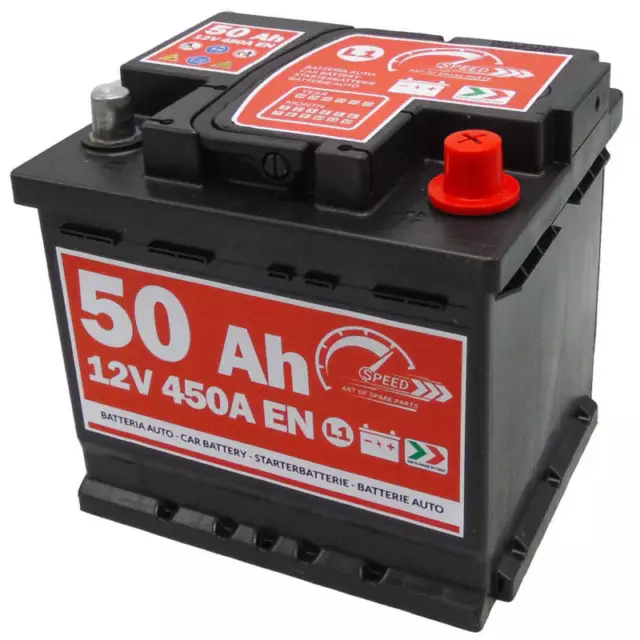 Autobatterie Speed 50Ah 12V 450A ersetzt 45Ah 50Ah 52Ah 54Ah 60Ah Startbatterie