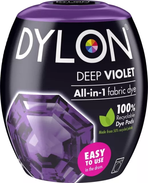 DYLON Washing Machine Fabric Dye Pod for Clothes & Soft Furnishings  Deep Violet