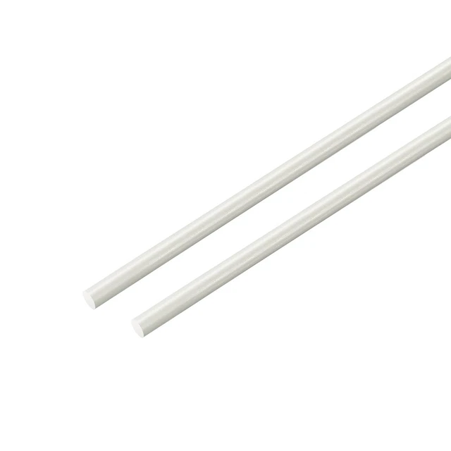 2 pz asta in plastica asta rotonda FRP in plastica 2 mm diametro 50 cm lunghezza bianco