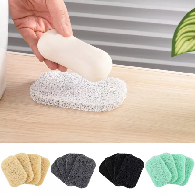 4PCS Soap Savers Pad Draining Lift Pad for Soap Dish for Shower Kitchen