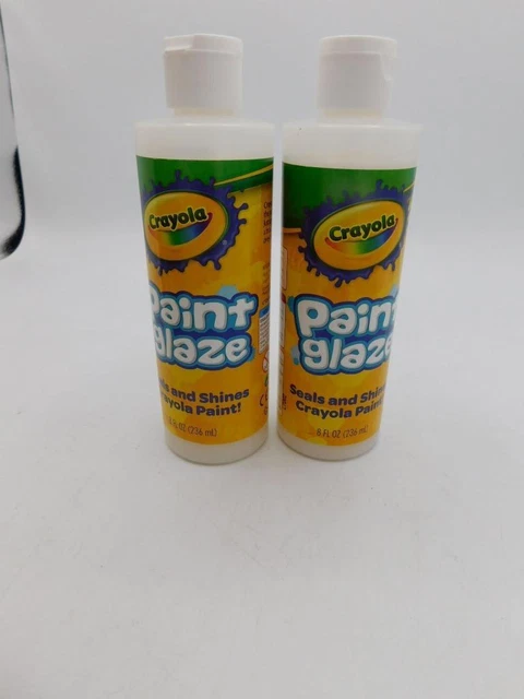Lote de 2 Sellador de Brillo Transparente Permanente No Tóxico Pintado Crayola 8oz SELLADO