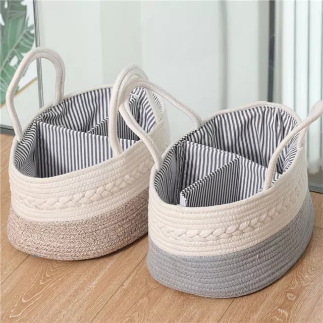 Cotton Rope Diaper Bag Travel Out Tote Bag Baby Diaper Storage Basket  Outdoor