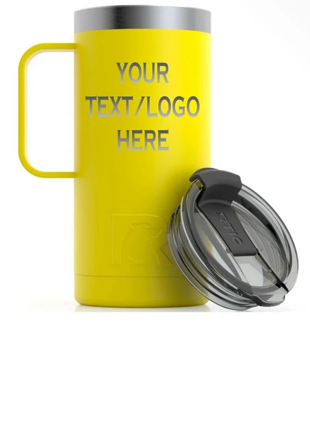 RTIC 16oz Laser Engraved Travel Cup Tumbler w/ Handle