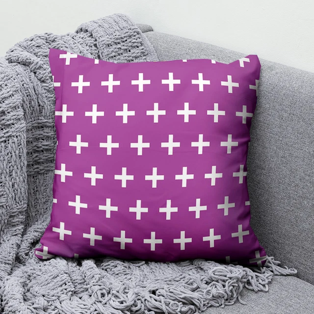 Pillow Case Charming Anti-fade Fine Stitching Geometric Pillow Sham Polyester