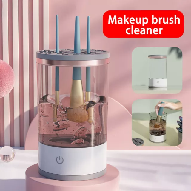 Electric Makeup Brush Cleaner Machine Fast Automatic Brush Cleaning Holder Dryer