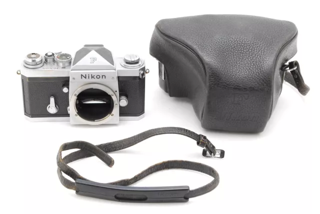 [Near Mint/Case] Nikon F Eye Level Silver 35mm SLR Film Camera Body from JAPAN