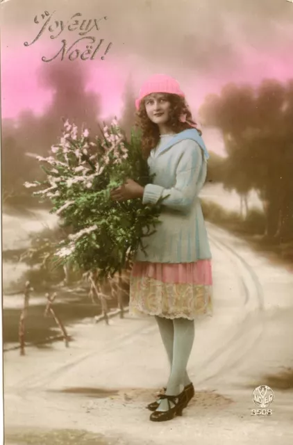 Carte Postale / Postcard / Fantaisie / Femme / Woman / Joyeux Noel