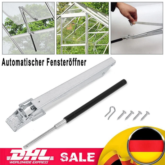 Yosoo Gewächshaus Fensteröffner Set - Manuelle Aluminium-Strebe Für Dachlüftungen 39cm
