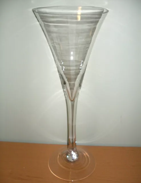 CLEARANCE! Rare Retro (50cm) HANDCRAFTED Giant TALL CENTREPIECE Flute Wine Glass 2